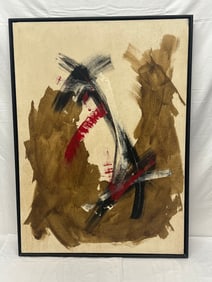 CA Artist J.Price Signed 1972 Abstract Acrylic - Signed on Front, Dated on Back, J.Price of Berkeley