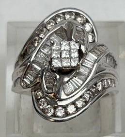 14K Gold Est. 1.50ct Diamond Ring, Sz 7, TW 9.85g - From San Francisco Bay Area Wholesale Jeweler