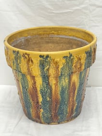 Mid Century Majolica Flower Pot #12, 13'' x 11.75''