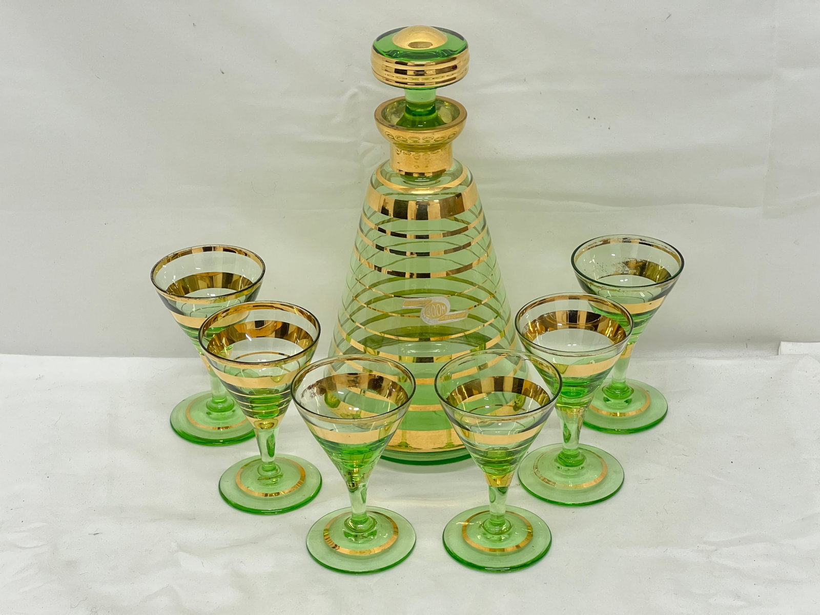 MCM Boom De Rupel Liquor Decanter Set: MCM Boom De Rupel Liquor Decanter Set