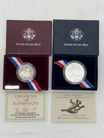 US Mint Jackie Robinson Silver Dollar + Clad - 1997 S Jackie Robinson 50th Anniversary Silver Proof