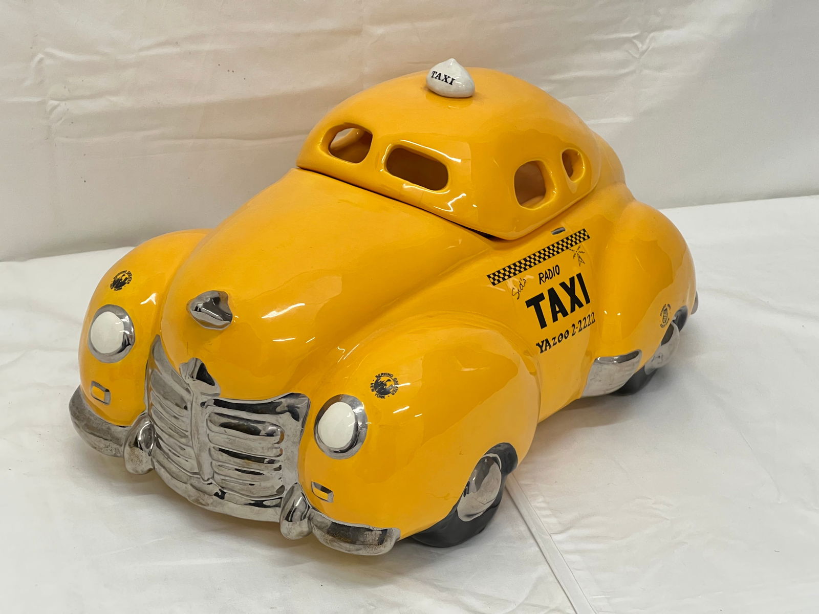 Signed Glenn Appleman Sids Radio Taxi Cookie Jar - 1978 Signed #PR25 Sids Radio Taxi Cab Night Owl (1 of 7)