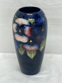 Moorcroft Mid Century Pansy Vase 7.5''T