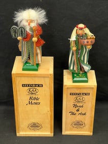 (2)Limited Signed #d Steinbach German Nutcrackers - (1)Bible Moses #117 / 7500, (1)Noah Ark #2948 /