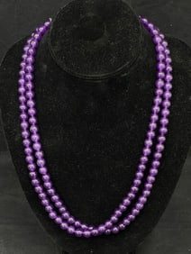 (2)Amethyst Beaded Necklaces 400ct Each - Adjustable