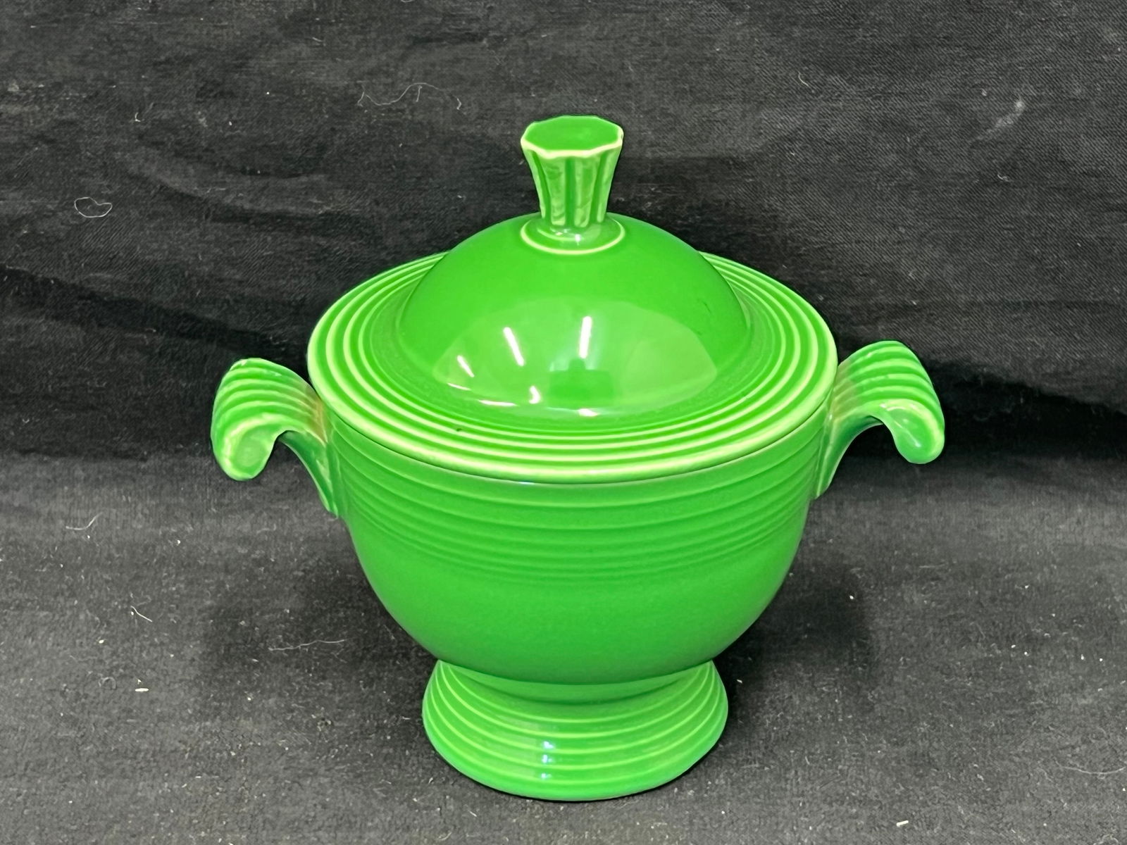 Vintage Fiesta Ware Medium Green Sugar: Vintage Fiesta Ware Medium Green Sugar