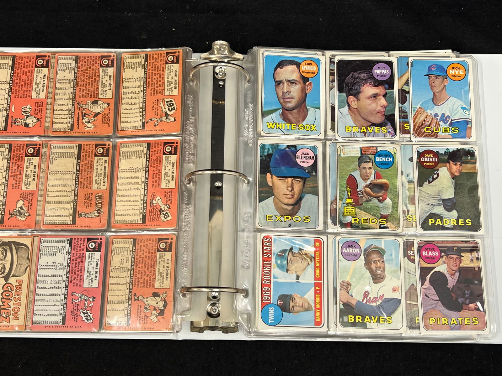 1960s-70s Topps Baseball Cards, Rookies + More - 1969 Topps Johnny Bench , 1969 Topps Hank Aaron, (1 of 20)