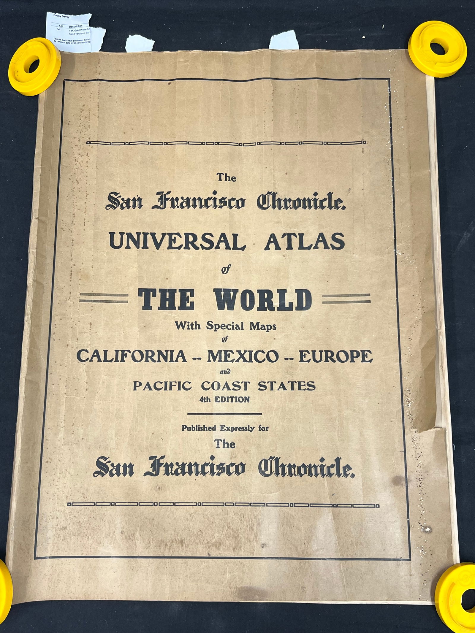 1914-19 San Francisco Chronicle Universal Atlas of World - RARE - Large Promotional World Atlas (1 of 14)