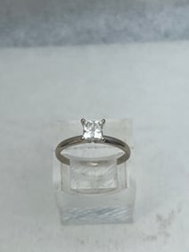14K 1ct+ Princess Cut Diamond Ring, Sz 10.5, TW 2.8g - 'H'Color, 'I'Clarity, - From San Francisco