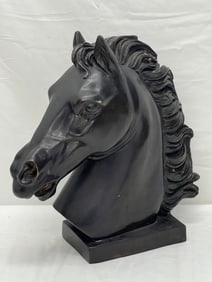 Signed Bronze/ Brass Horse Head 15.5'' x 5.25'' x 16'' - Signed on Base