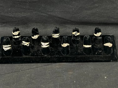 (15)Asst Sterling Silver Rings, 27g TW - Various Sizes / Styles
