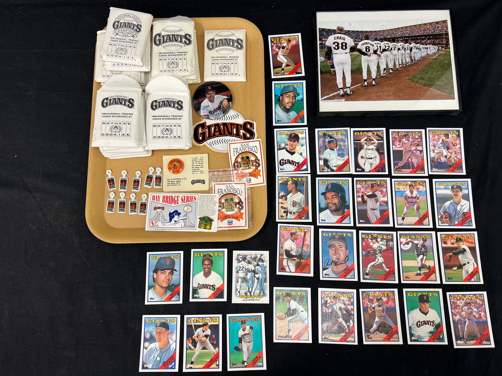 Vintage San Francisco Giants Baseball Memorabilia - 1989, 1990,1991,1992 Mothers Cookies Trading (1 of 8)