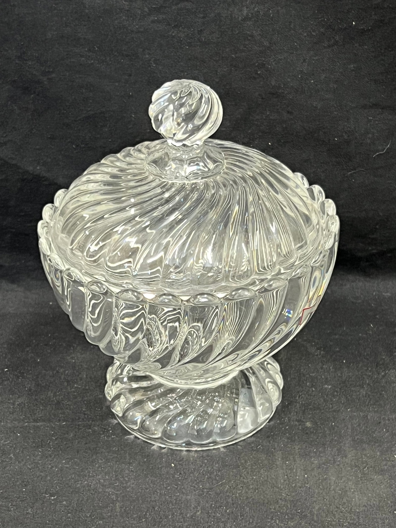 Baccarat Crystal Swirl Candy / Sugar Covered Bowl - Signed 5.5'' x 7'' (1 of 4)
