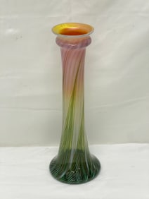 Lundberg Studios Signed Art Glass Vase 2001 - #0512R25, 10.75''T