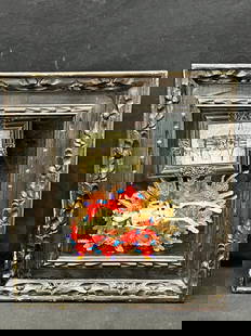 David Gilhooly Signed ''El Cid'' Art in Shadow Box - Signed on Back ''3-97 David Gilhooly'' , Titled: David Gilhooly Signed ''El Cid'' Art in Shadow Box - Signed on Back ''3-97 David Gilhooly'' , Titled ''El Cid'' - 13.5'' x 5'' x 17.5''