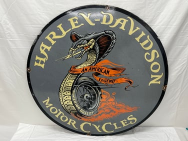 30'' Harley Davidson Porcelain Sign