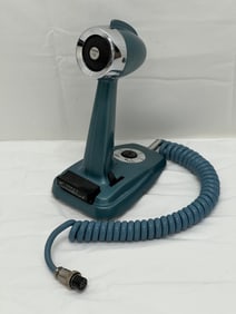 Vintage Turner Tranistorized Ham Radio Microphone - Turner +2 Model SSB+2 - Slate Blue Color from