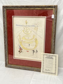 Salvador Dali (1904-1989) Signed Etching w/ COA - Pencil Signed #d 75 / 200 on Japon Paper, Titled