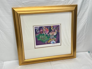 LeRoy Neiman Signed Serigraph w/ COA 'Salle Privee' Monte Carlo - Pencil Signed #d 540 / 700 - The