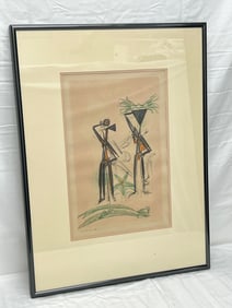 Max Ernst Signed 1950 Color Lithograph ''Star of The Sea'' - Signed in Pencil & #d 46/60