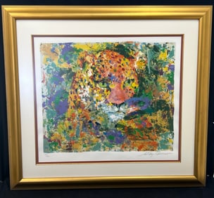 LeRoy Neiman Signed Portrait of a Leopard - Limited Ed. Signed & #d Serigraph #172 / 425 - Gallery