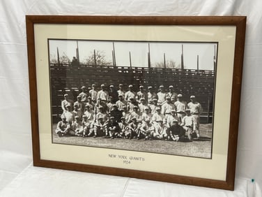 1924 New York Giants Baseball Team Photo - Framed 37'' x 28'' - From Retired Bay Area Sports Head