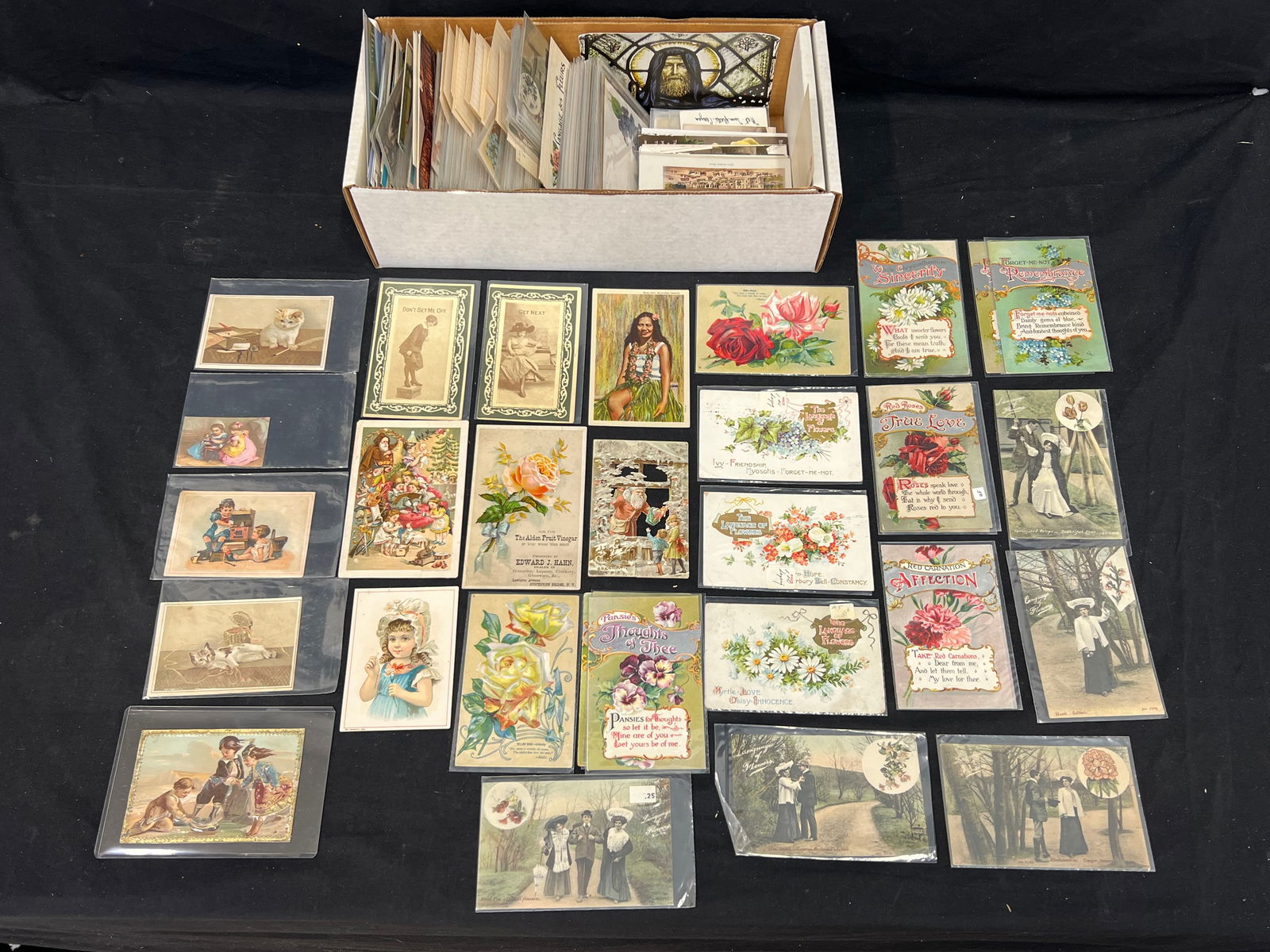100s of Asst Antique + Vintage Postcards - Used w/ Stamps & Unused - Picture Photo, Flowers, (1 of 7)