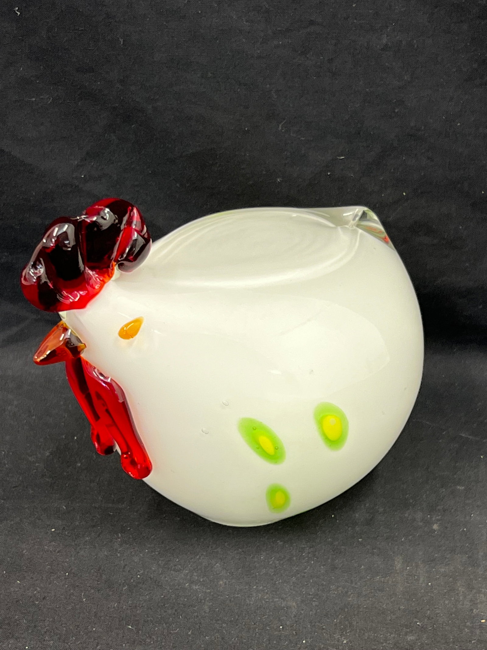 Handblown Art Glass Rooster 7'' x 4'' x 6'': Handblown Art Glass Rooster 7'' x 4'' x 6''