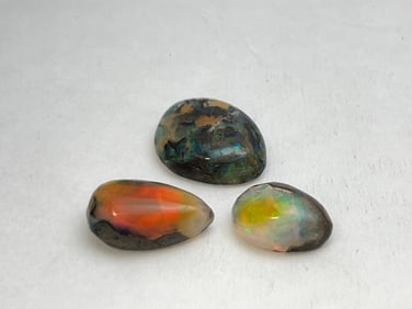 (3)Natural African Opals - 39cts Total