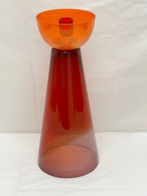 Evolution Waterford Orange Vase / Candlestick 6'' x 14'' -  Multi Use Vase or Candlestick