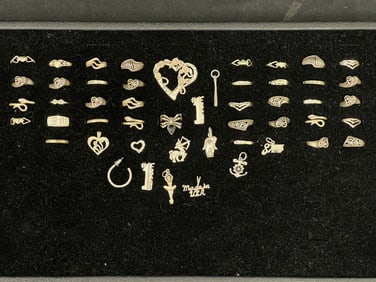 50pcs Sterling Silver Rings & Pendants - Asst Styles & Sizes - From Bay Area Wholesale Jeweler
