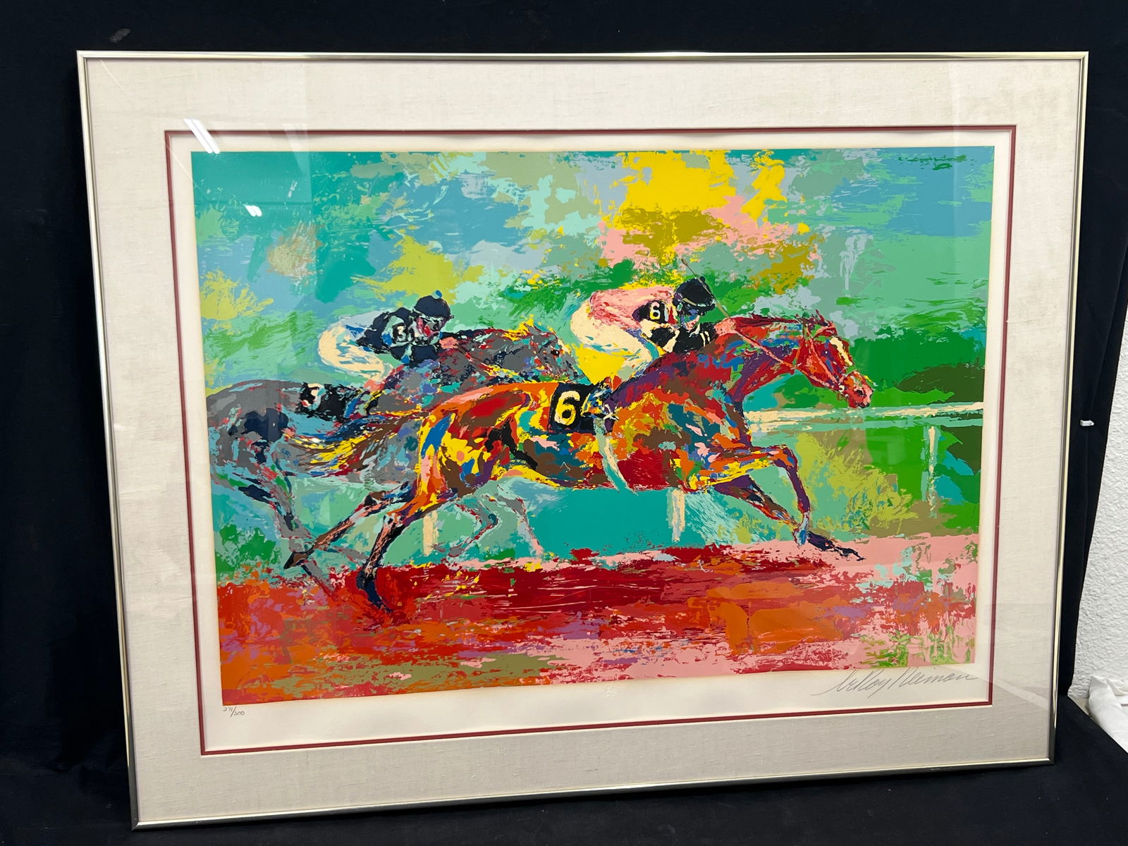 LeRoy Neiman Signed 'Race of the Year' Serigraph, COA - LeRoy Neiman (1921-2012) Original Hand (1 of 6)