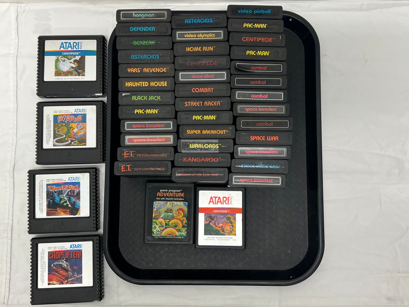 (43)1977-1980s Atari Games 5200,2600, More -  5200 Choplifter, Moon Patrol, Dig Dug, Centipede, (1 of 6)