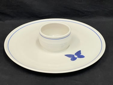 Hawiian Tropical Clay Dip Platter 15.5'' (See Photos, Inspect)