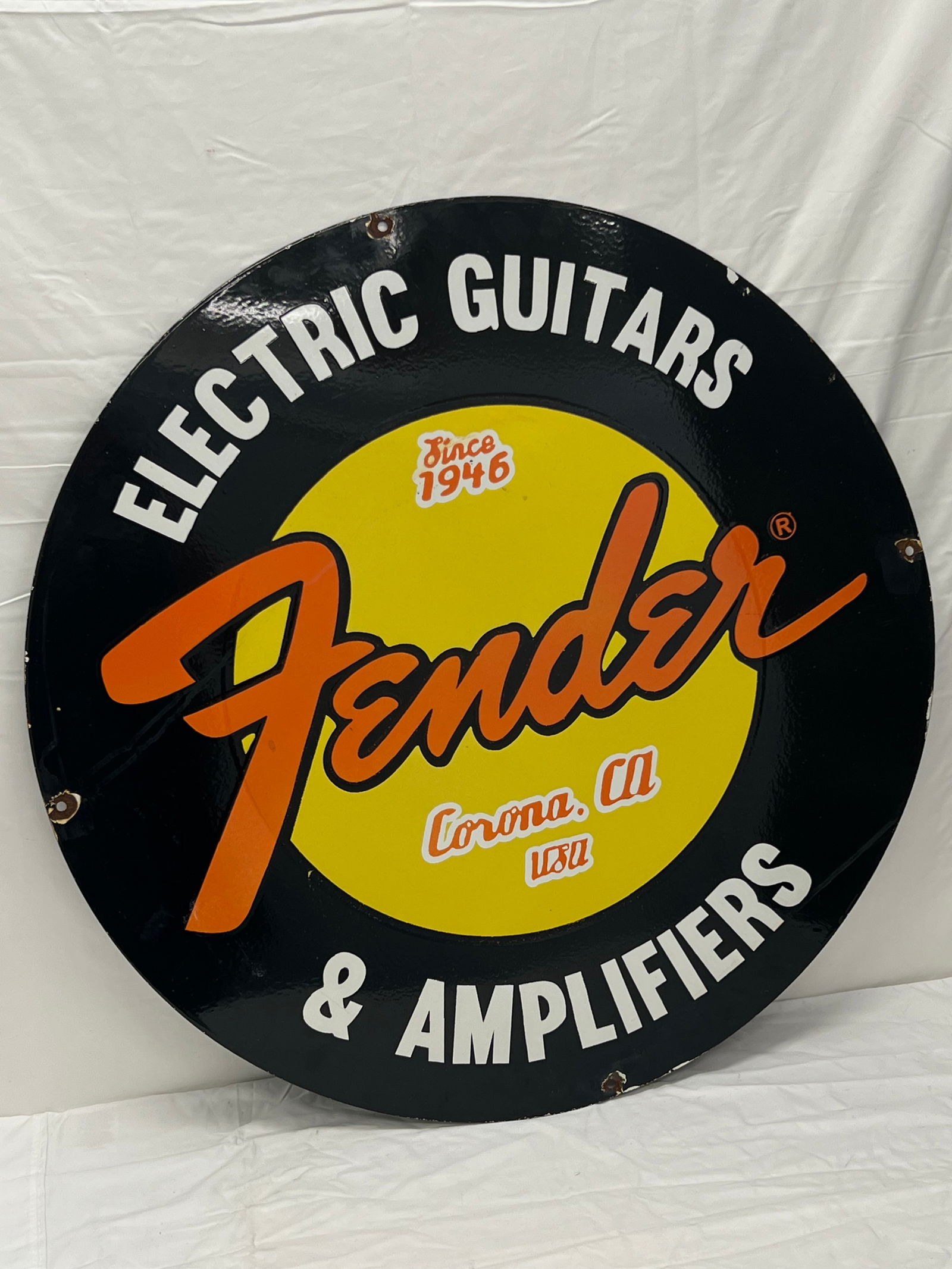 Fender Guitar Porcelain Sign 30'' (1 of 3)