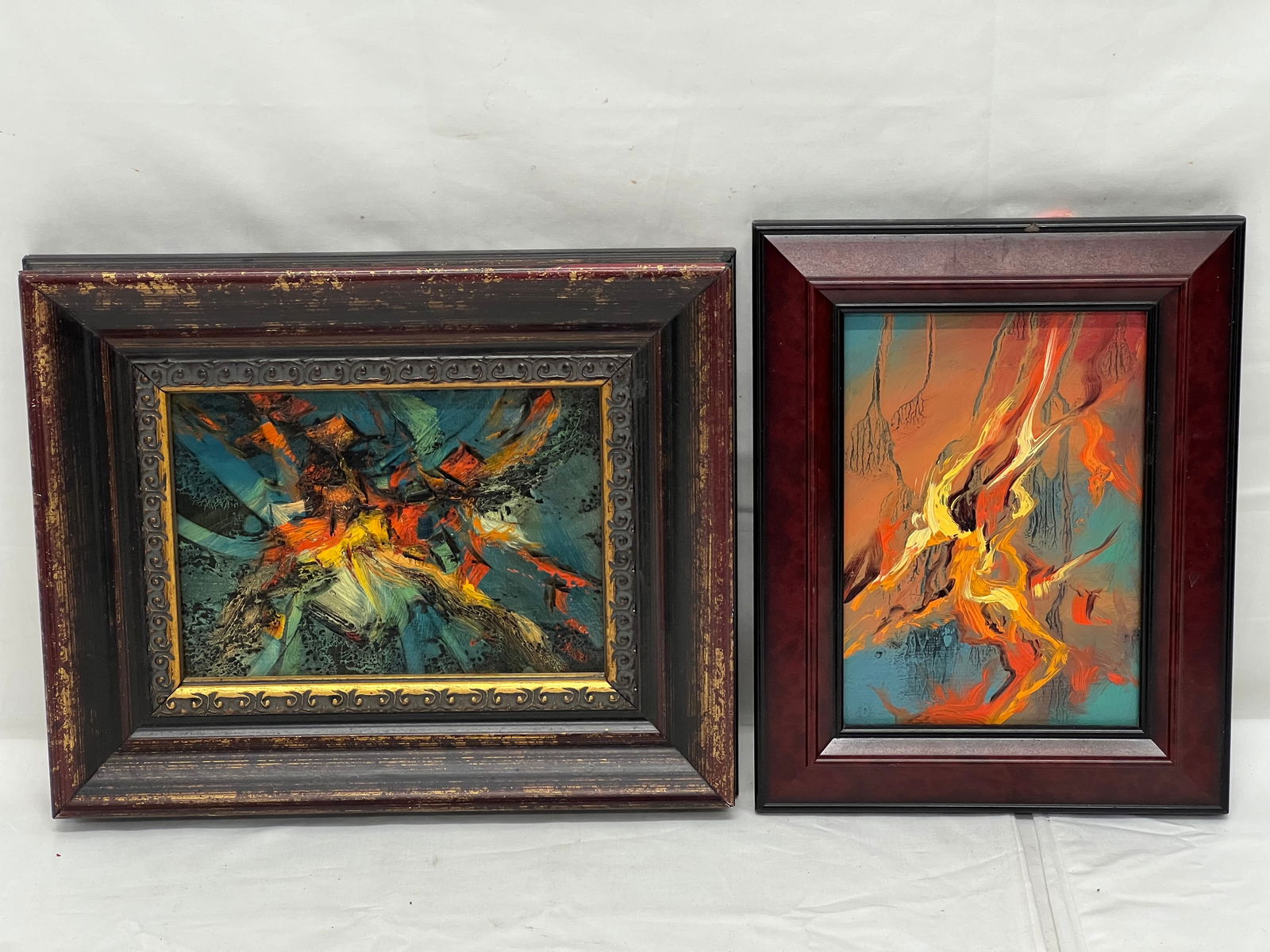 (2)Heinie Hartwig Oil on Boards - Framed 7.25'' x 9.5'' Sight 5'' x 7'' + Sight 8.75'' x 11'': (2)Heinie Hartwig Oil on Boards - Framed 7.25'' x 9.5'' Sight 5'' x 7'' + Sight 8.75'' x 11''