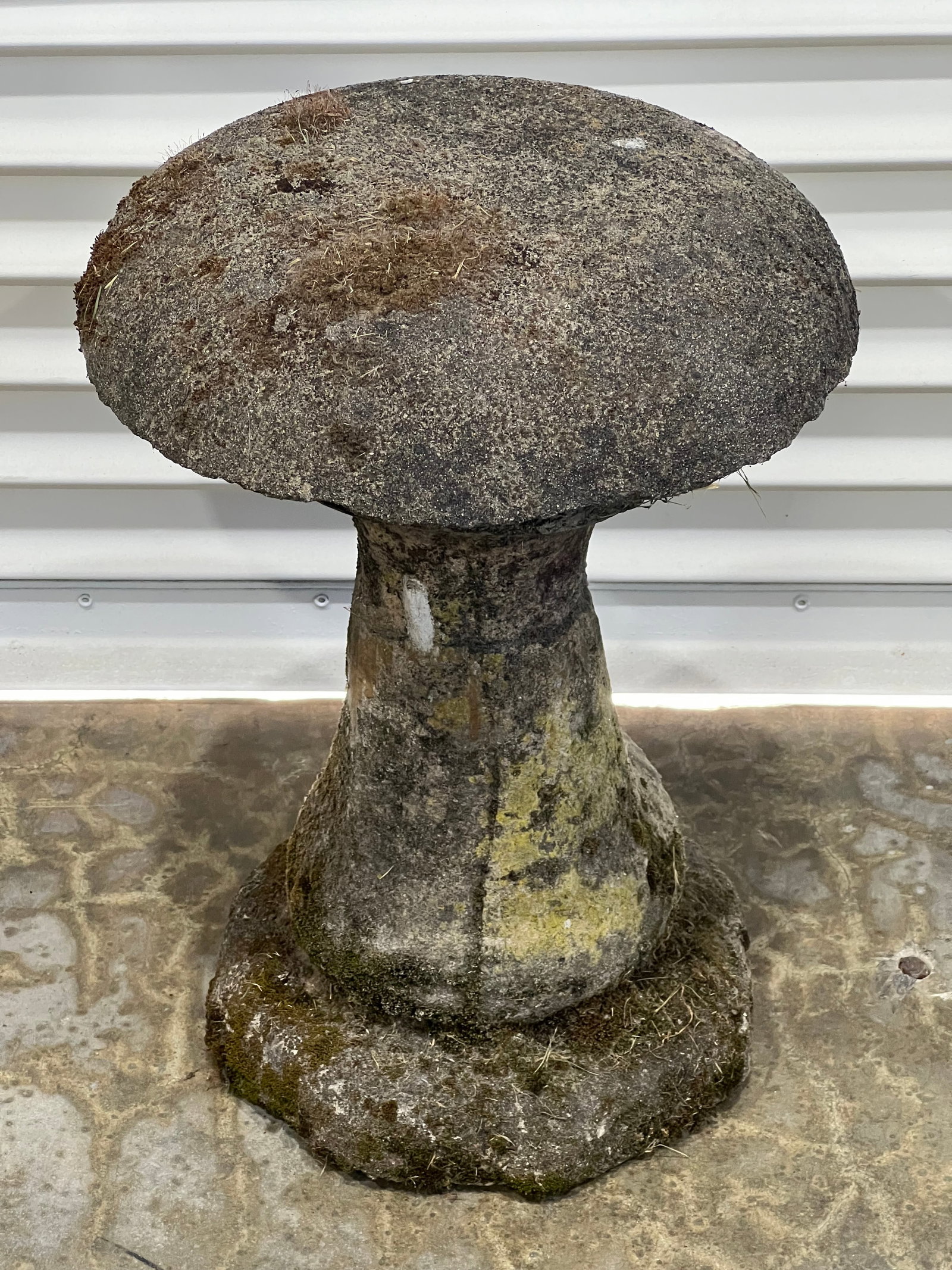 Vintage Santa's Village Scotts Valley Mushroom - Cement Mushroom 2pcs 14'' x 20.5'' Overall: Vintage Santa's Village Scotts Valley Mushroom - Cement Mushroom 2pcs 14'' x 20.5'' Overall