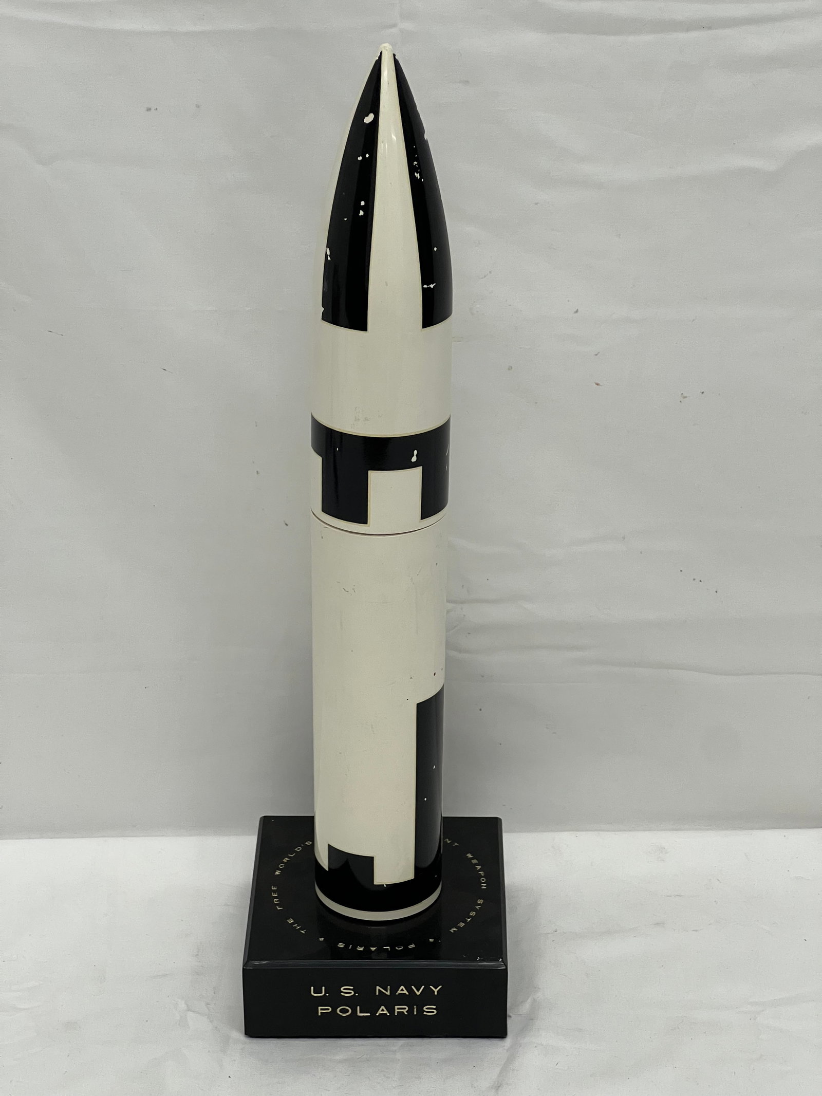 Lockheed US Navy Polaris Missle Desktop Model - Base is Labeled Lockheed Missles & Space Co. US Navy (1 of 5)