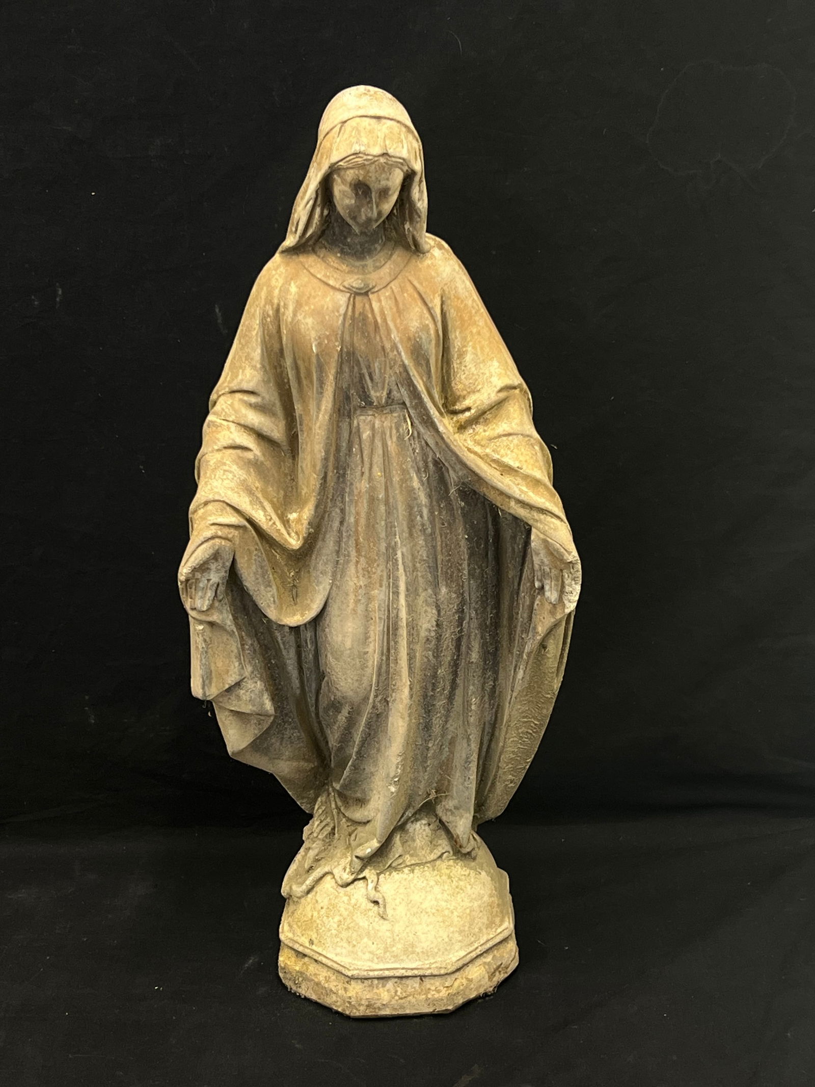 Vtg Concrete Madonna/ Virgin Mary Garden Statue 25.5''T - Made by Art Craft of Oakland,CA (1 of 5)
