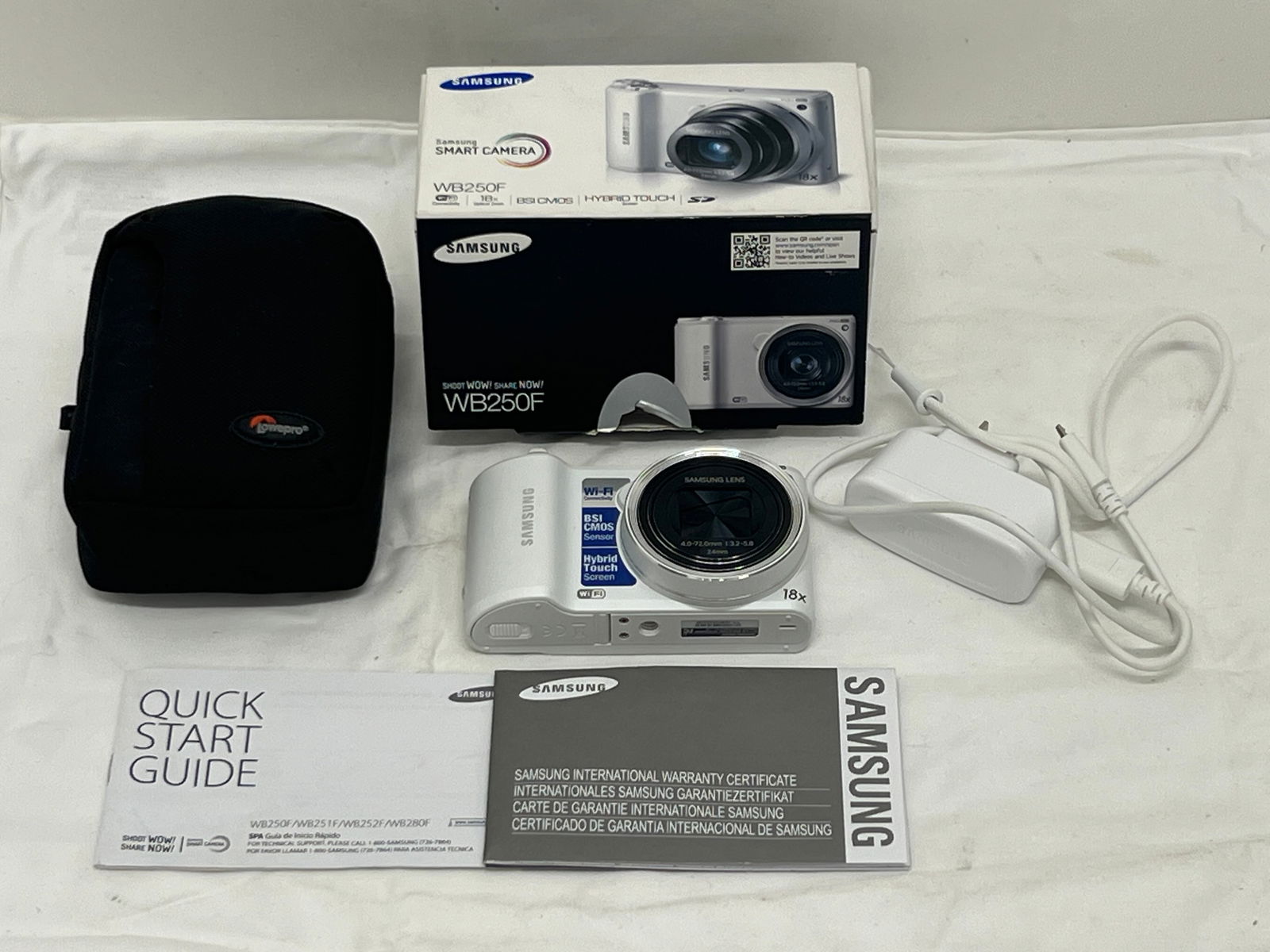 Samsung WB250F WiFi Touchscreen Smart Camera - Original Box, Manual, Charger, Hybrid Touch (1 of 5)