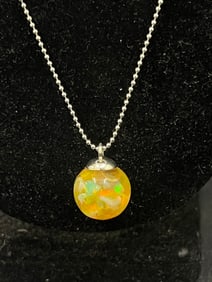 African Opal Globe Pendant