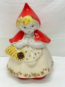 Vtg Hall Red Riding Hood Cookie Jar 13.5''T - Good Condition, No Chips or Cracks -