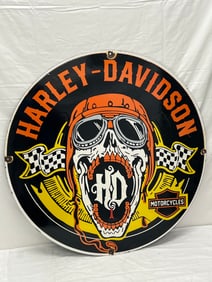 Harley Davidson Porcelain Sign 30''