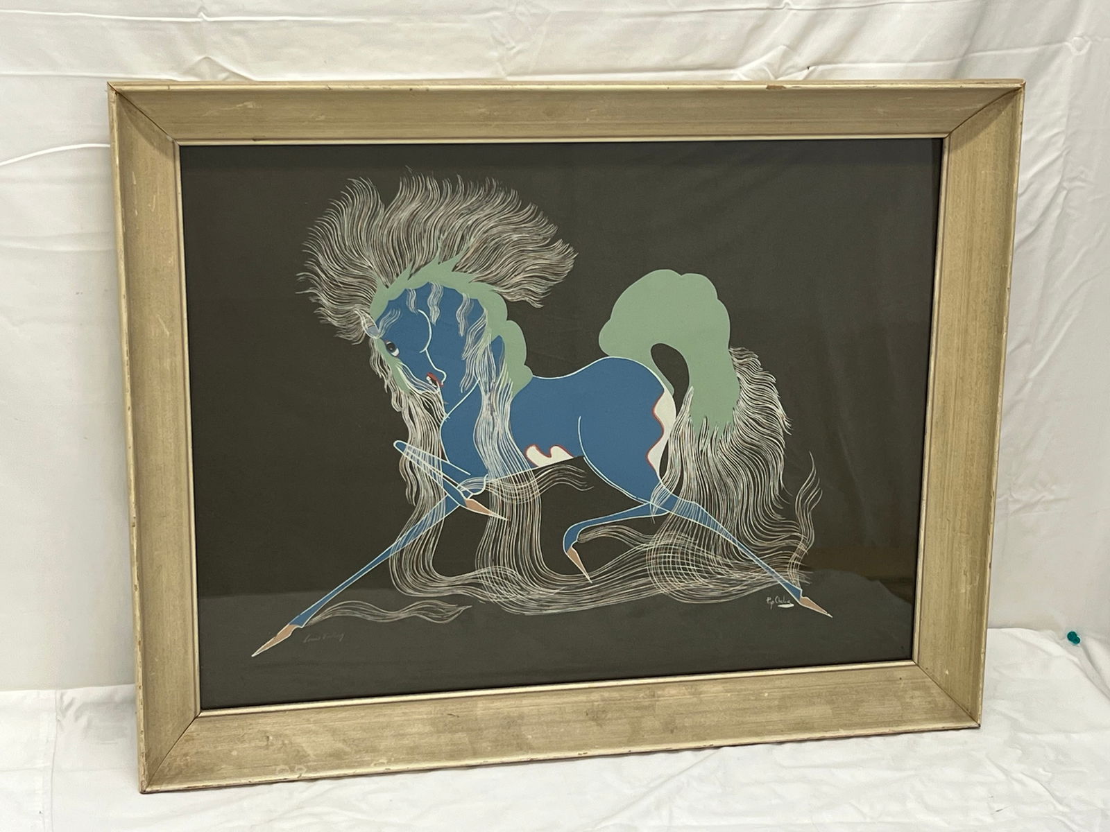 Louie Ewing ''Pop Chilee'' Horse Serigraph, Framed 27.5'' x 21.5'' (1 of 4)