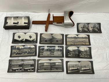 Atq Underwood & Underwood Stereoview , (35)Cards - Asst Keystone Cards - Yellowstone, Warships,