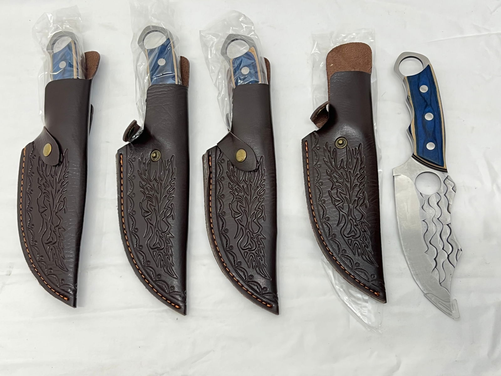 (4)Survival Camping Tossa Knives w/ Sheaths - 10''L Overall 5.5''L Blade - NOS - (1 of 5)