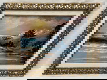 Julie Gregory Original Ocean Oil on Canvas - Framed