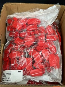 Approx. 1000 ULINE Security Padlock Seals -NOS- Red Seals H-916R - New in Bags