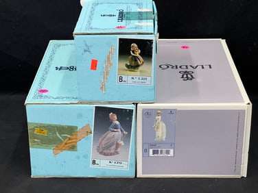 (3)Lladro Lady / Girl Figures w/ Original Boxes