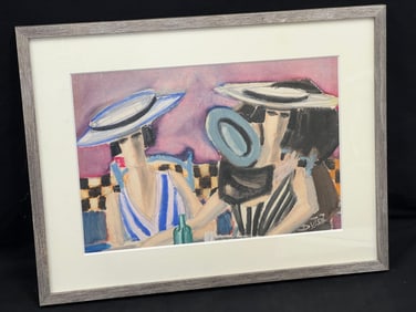 Bruno Dutot Signed Pastel 19.5'' x 25.25'', Australian - Early 1980s , Matted & Framed , Australian